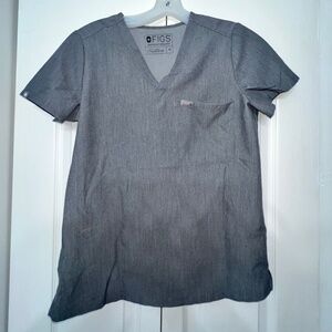 Figs XS Catarina One-Pocket Scrub Top - Graphite